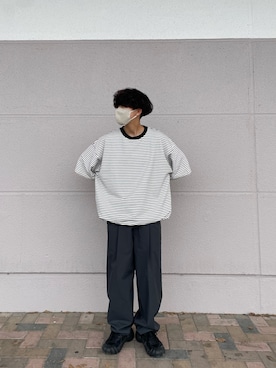 「Onitsuka Tiger（オニツカタイガー）のアイテム」を使った、ざわさん（メンズ・158cm）の夏コーディネート