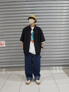 「Onitsuka Tiger（オニツカタイガー）のアイテム」を使った、ざわさん（メンズ・158cm）の夏コーディネート