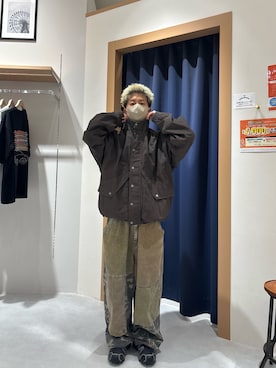 「アイテム（ブルゾン、グレー系）」を使った、ざわさん（メンズ・158cm）の秋コーディネート
