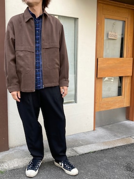 「niko and...（ニコアンド）のアイテム（ブルゾン）」を使った、T_changさん（メンズ・171cm）の春コーディネート