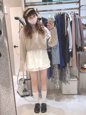 「LOWRYS FARM（ローリーズファーム）のアイテム（トップス、ベージュ系）」を使った、dolla さん（レディース・160cm）の冬コーディネート