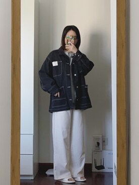 「:CHOCOOLATEのアイテム（ジャケット/アウター）」を使った、西瓜酱さん（レディース・163cm）の秋コーディネート