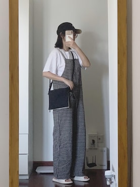 「SM2（エスエムツー）のアイテム（オールインワン・サロペット）」を使った、西瓜酱さん（レディース・163cm）の秋コーディネート