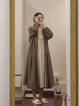 「SM2（エスエムツー）のアイテム（その他アウター）」を使った、西瓜酱さん（レディース・163cm）の冬コーディネート