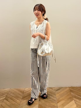 「collex（コレックス）のアイテム」を使った、いけうちさん（レディース・155cm）の夏コーディネート