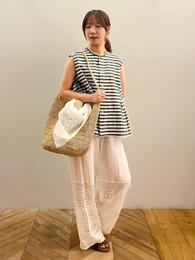 「collex（コレックス）のアイテム」を使った、いけうちさん（レディース・155cm）の夏コーディネート