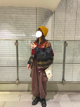 「RAGEBLUE（レイジブルー）のアイテム（帽子）」を使った、アキさん（レディース・164cm）の秋コーディネート