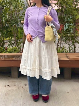 「アイテム（バレエシューズ）」を使った、mifuさん（レディース・156cm）の秋コーディネート