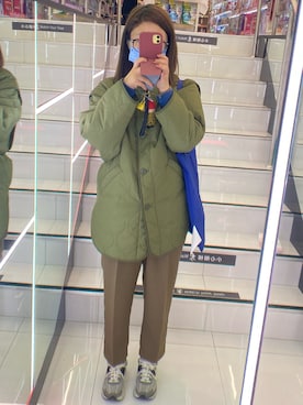 「無（ム）のアイテム」を使った、川崎雨さん（レディース・165cm）の冬コーディネート