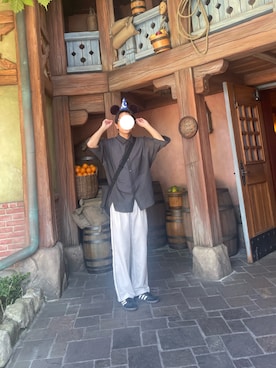 「LAKOLE（ラコレ）のアイテム（パンツ）」を使った、kooooさん（メンズ・173cm）の冬コーディネート