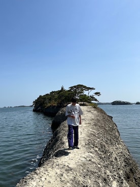 「LAKOLE（ラコレ）のアイテム（パンツ）」を使った、kooooさん（メンズ・173cm）の冬コーディネート