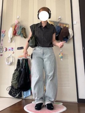 「アイテム（パンツ）」を使った、モモ子さん（レディース・150cm・20代）の夏コーディネート