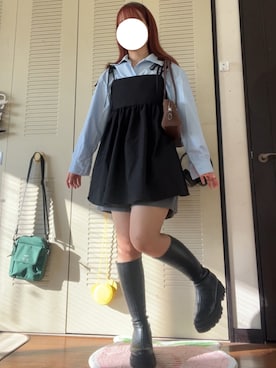 「アイテム（キャミソール）」を使った、モモ子さん（レディース・150cm）の秋コーディネート