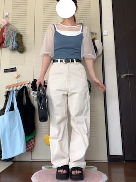「Java（ジャバ）のアイテム」を使った、モモ子さん（レディース・150cm）の夏コーディネート
