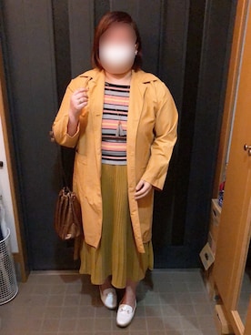 「coen（コーエン）のアイテム（ステンカラーコート）」を使った、麗園ファンタジー〇*ﾟさん（レディース・162cm）の春コーディネート