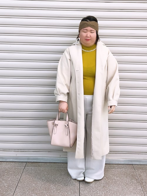 ノッチ アシメケープタイロッケンコート ベージュ ★新品★notch.ノッチ　ベージュホワイトロングコート