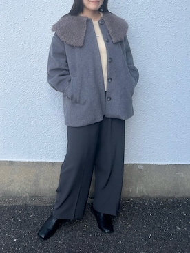 「アイテム（ダウンジャケット/コート）」を使った、nodokaさん（レディース・162cm）の秋コーディネート