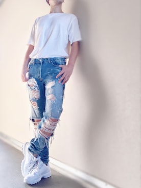 「FILA（フィラ）のアイテム（スニーカー）」を使った、Leoさん（メンズ・170cm）の秋コーディネート