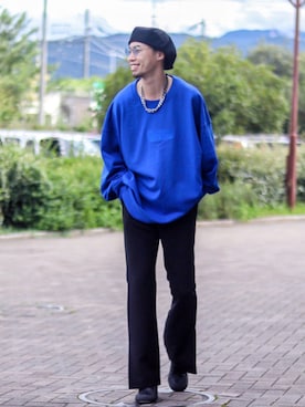 「ごきげんウィーク」｜「アイテム（スウェット）」を使った、ASAさん（メンズ・167cm）の春コーディネート