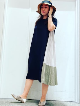 「Bou Jeloud（ブージュルード）のアイテム（ワンピース/ドレス）」を使った、Yumi Ishiharaさん（レディース・170cm）の夏コーディネート