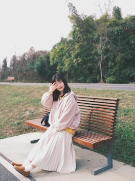 「classicalelf（クラシカルエルフ）のアイテム（ブルゾン）」を使った、xiaolu315さん（レディース・159cm）の春コーディネート