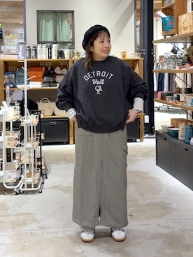 「アイテム（ハンチング/ベレー帽）」を使った、__ururi__さん（レディース・156cm）の秋コーディネート