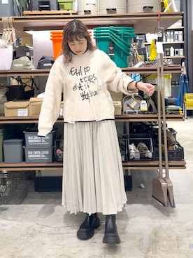 「ドットエスティ秋コーデ」｜「アイテム（ブーツ）」を使った、__ururi__さん（レディース・156cm）の秋コーディネート