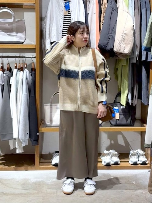 セール】フェザー&ラインZIPカーディガン（カーディガン/ボレロ