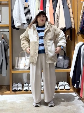 「Heather（ヘザー）のアイテム（キャップ）」を使った、__ururi__さん（レディース・156cm）の冬コーディネート