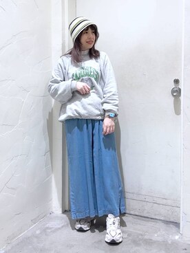 「人気アイテムをチェック！」｜「アイテム（スウェット）」を使った、__ururi__さん（レディース・156cm）の春コーディネート