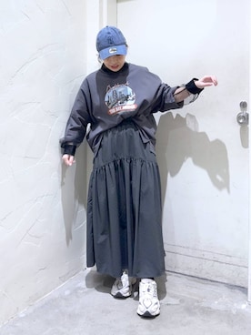 「人気アイテムをチェック！」｜「アイテム（キャップ）」を使った、__ururi__さん（レディース・156cm）の春コーディネート