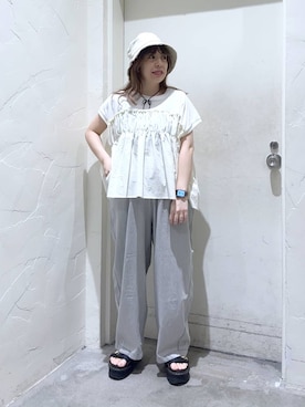 「アイテム（帽子）」を使った、__ururi__さん（レディース・156cm・30代）の春コーディネート