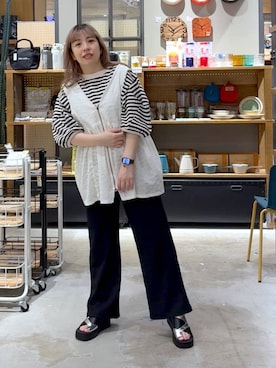「アイテム（ベスト）」を使った、__ururi__さん（レディース・156cm・30代）の夏コーディネート