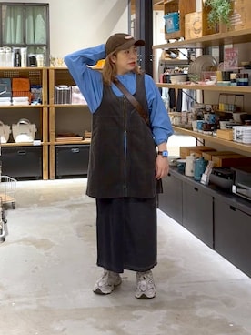 「アイテム（デニムスカート）」を使った、__ururi__さん（レディース・156cm・30代）の秋コーディネート