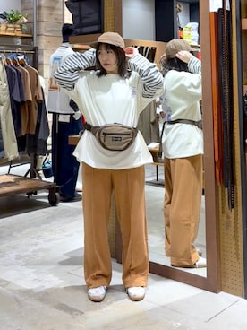 「UNIVERSAL OVERALL（ユニバーサルオーバーオール）のアイテム」を使った、__ururi__さん（レディース・156cm）の春コーディネート