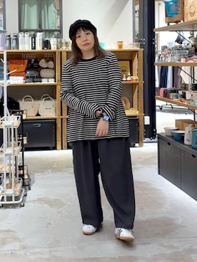 「アイテム（キャスケット）」を使った、__ururi__さん（レディース・156cm）の冬コーディネート