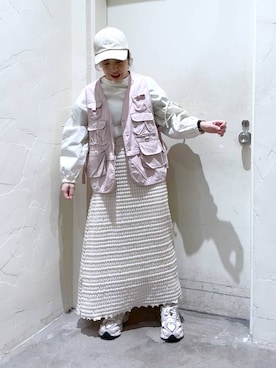 「人気アイテムをチェック！」｜「アイテム（キャップ）」を使った、__ururi__さん（レディース・156cm）の春コーディネート