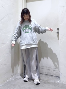 「人気アイテムをチェック！」｜「アイテム（スウェット）」を使った、__ururi__さん（レディース・156cm）の春コーディネート