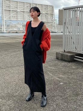 「アイテム（ワンピース/ドレス）」を使った、sakiさん（レディース・168cm・20代）の秋コーディネート