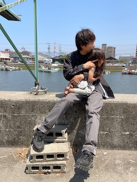 「CORISCO（コリスコ）のアイテム」を使った、空飛ぶぺんぎんさん（メンズ・175cm）の夏コーディネート