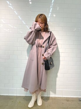 チェスターコートを使った ロングワンピース の人気ファッションコーディネート Wear
