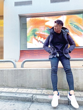 「instagramフォローお願いします」｜「アイテム（ジャケット/アウター）」を使った、ふみやさん（メンズ・173cm）の秋コーディネート
