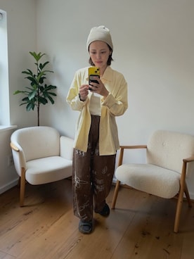 「Knuth Marf（クヌースマーフ）のアイテム」を使った、でつさん（レディース・152cm）の冬コーディネート