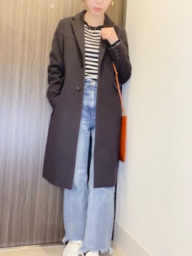 「ESTNATION（エストネーション）のアイテム（デニムパンツ）」を使った、でつさん（レディース・152cm）の春コーディネート