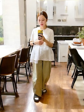 「アイテム（ベスト）」を使った、でつさん（レディース・152cm）の夏コーディネート