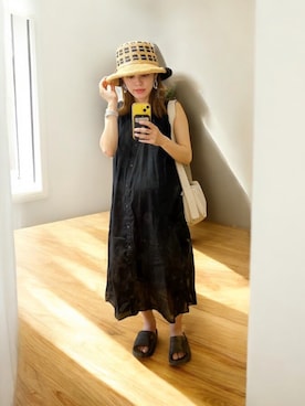 「大人カジュアルコーデ」｜「アイテム（ワンピース/ドレス）」を使った、でつさん（レディース・152cm）の夏コーディネート