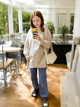 「BEAUTY&YOUTH UNITED ARROWS（ビューティーアンドユースユナイテッドアローズ）のアイテム（シャツ/ブラウス）」を使った、でつさん（レディース・152cm）の夏コーディネート