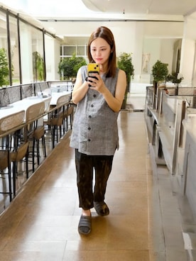 「NET（ネット）のアイテム」を使った、でつさん（レディース・152cm）の秋コーディネート