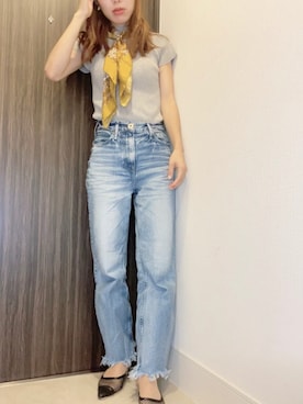 「ESTNATION（エストネーション）のアイテム（デニムパンツ）」を使った、でつさん（レディース・152cm）の秋コーディネート