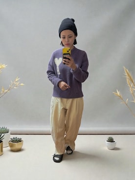 「Knuth Marf（クヌースマーフ）のアイテム」を使った、でつさん（レディース・152cm）の冬コーディネート